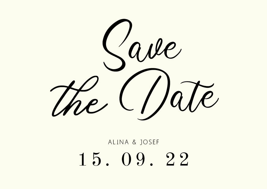 Save the date - Alina & Josef Save The Date
